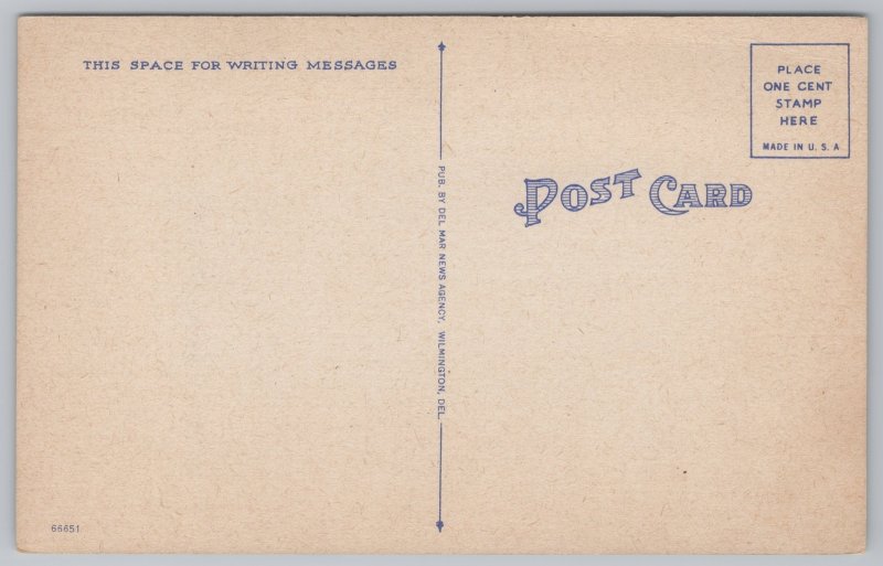 Linen~Dover Delaware~State House~Vintage Postcard