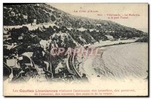 Old Postcard Nice Villefranche The Malaribla and small tunnel Drops Livonian ...