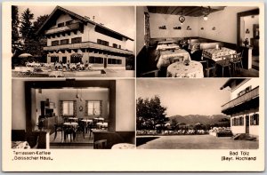 Terrassen -Kaffee Gaissacher Haus Bad Tolz Germany Real Photo RPPC Postcard