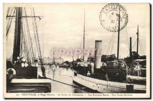 Old Postcard Deauville Beach Fleurie The Basin Yachts