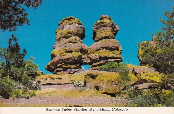 Siameese Twins And Vista Of Pikes Peak Garden Of The Gods Colorado Springs Co...