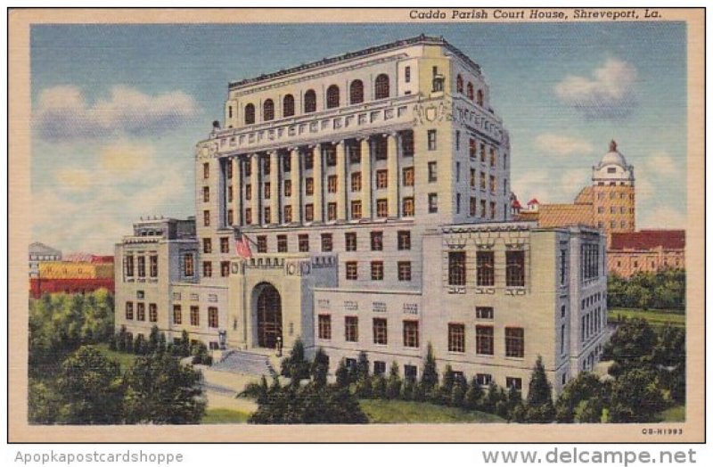 Louisiana Shreveport Caddo Parish Court House 1949