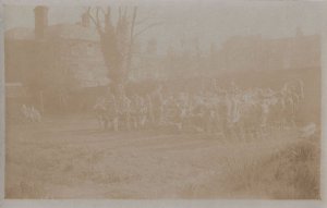 American Military Band at 18 St Thomas Street WW1 Real Photo Old Postcard