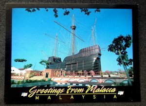 [AG] P227 Malaysia Melaka Maritime Museum Ancient Portuguese Ship (postcard *New