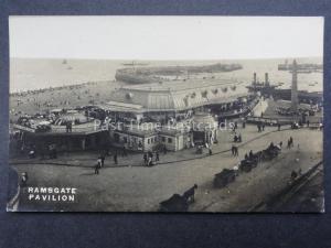 Kent RAMSGATE Pavilion showing Horse & Carraige c1910 RP Postcard