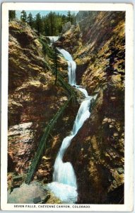 Postcard - Seven Falls, Cheyenne Canyon - Colorado Springs, Colorado