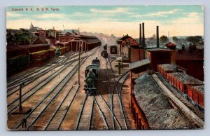 J88/ Concord New Hampshire Postcard c1910 B&M Railroad Depot Yards  353