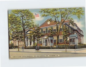 Postcard Home Of Chief Justice Marshall, Richmond, Virginia