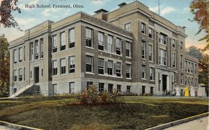 Fremont Ohio 1913 Postcard High School