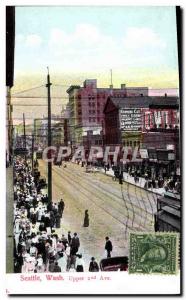 Old Postcard Seattle Wash Upper 2nd Ave.