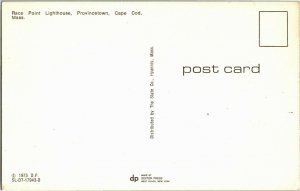 Aerial, Race Point Lighthouse, Provincetown, Cape Cod, MA Vintage Postcard E77