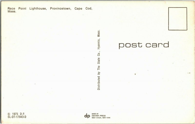 Aerial, Race Point Lighthouse, Provincetown, Cape Cod, MA Vintage Postcard E77