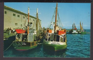 Massachusetts Provincetown,Cape Cod - Fishing Boats at Town Pier ~ Chrome
