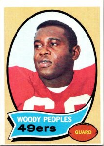 1970 Topps Football Card Woody Peoples San Francisco 49ers sk21517