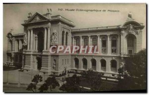 Old Postcard Museum of Oceangraphique Manaco