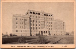 Saint Lawrence Hospital, Lansing MI Vintage Postcard S47