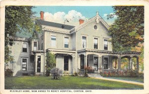 Canton Ohio 1925 Postcard Mckinley Home now Mercy Hospital Annex