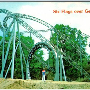 c1970s Atlanta, GA Mindbender Roller Coaster Six Flags Amusement Park 4x6 PC M14