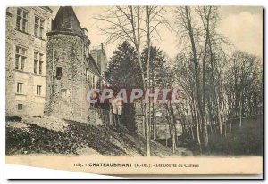 Old Postcard Chateaubriant Loire Inf The Moat du Chateau