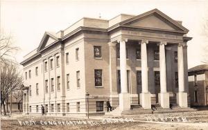 B18/ York Nebraska Ne Real Photo RPPC Postcard c1910 First Congregational Church