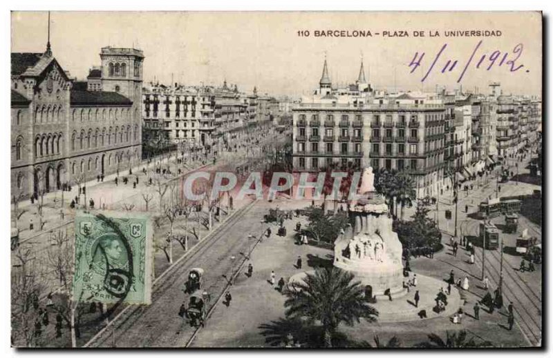 Postcard Modern Spain Spain Espana Barcelona University Plaza