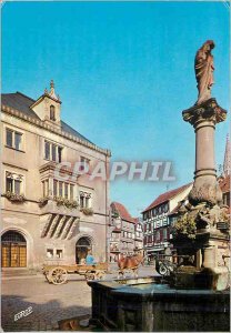 Modern Postcard Obernai (Bas-Rhin) The Mayor and Ste-Odile Fontaine