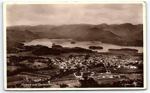 1913 KESWICK AND DERWENTWATER ALLERDALE CUMBRIA POSTCARD P1702