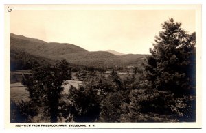 RPPC View from Philbrook Farm, White Mountains, Shelburne, New Hampshire