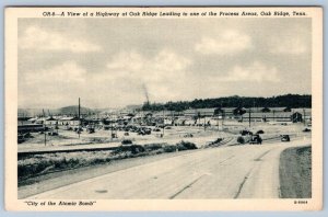 1940's ATOMIC BOMB CITY OAK RIDGE TENNESSEE TN HIGHWAY LEADING TO PROCESS AREA