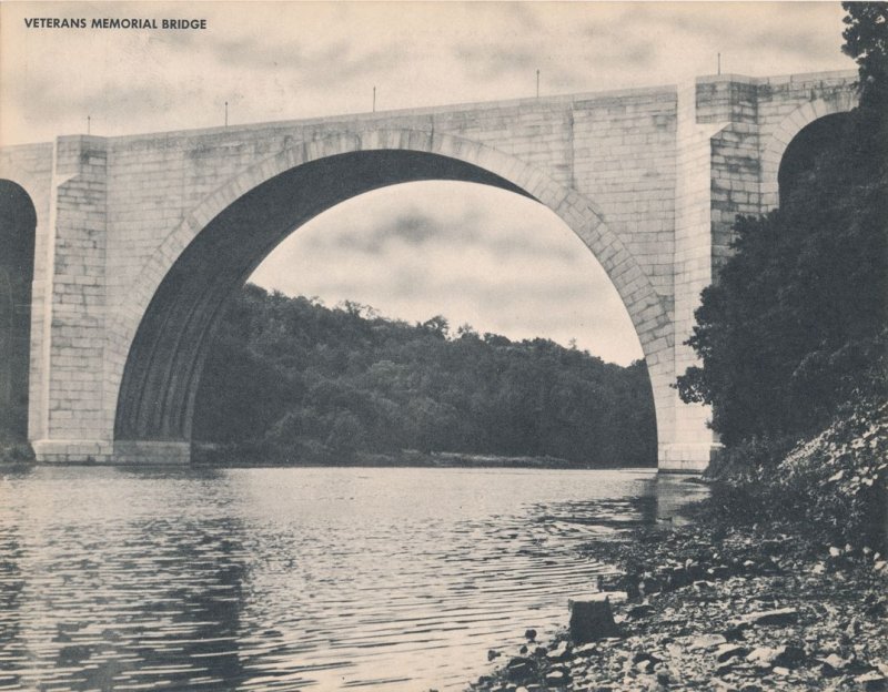 Veteran's Memorial Bridge on Genesee River Rochester NY New York Jumbo Postcard