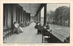 J54/ Clifton Springs New York Postcard c1910 Sanitarium Veranda 211