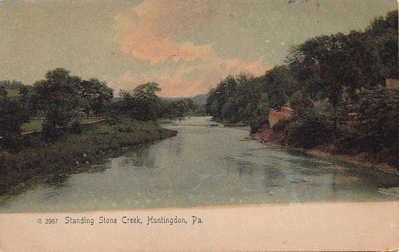 Postcard Standing Stone Creek Huntingdon PA