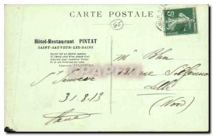 Postcard Old Saint Sauveur les Bains Grand Terrace Restaurant Pintal