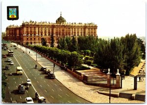 VINTAGE POSTCARD CONTINENTAL SIZE SABATINI GARDENS AND ROYAL PALACE MADRID SPAIN