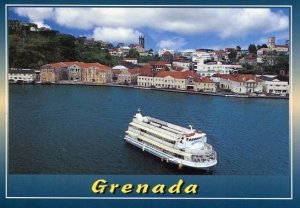 Grenada – Cruise Boat and Waterfront, View of St. George’s Bay