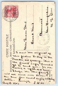 1907 Susanna Im Bade Girl Wading In Water Munk Claremont NH Antique Postcard