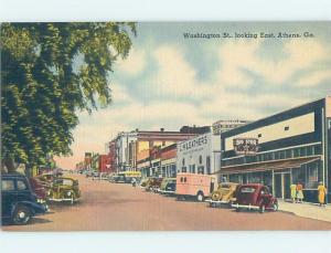 Unused Linen STREET SCENE Athens Georgia GA W1432