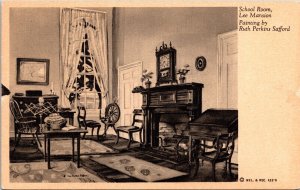 School Room Lee Mansion Antique Postcard VTG UNP Unused  