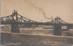 RPPC Postcard Krakow III Most Bridge