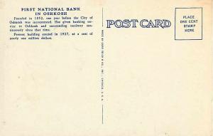 First National Bank, Oshkosh, WI, Wisconsin, White Border