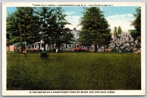 Vtg Hendersonville North Carolina NC Park Hill Hotel 1920s View Postcard