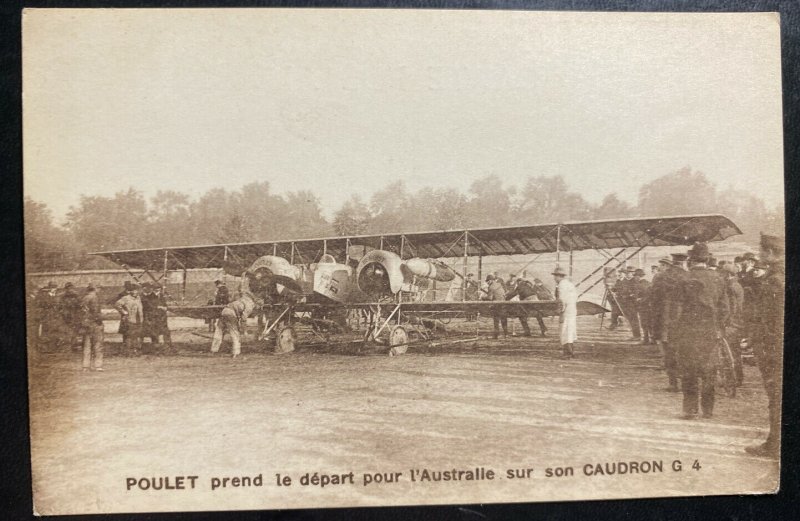 Mint France Real Picture postcard Poulet Departing To Australia On Cuadron 