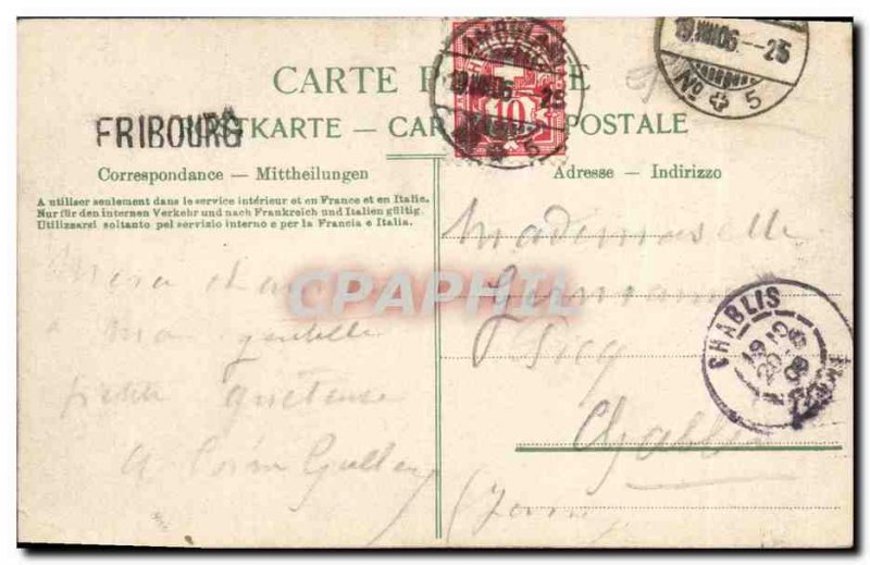 Old Postcard Barque du Leman boat