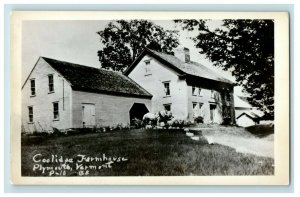 Lot of 2 Vintage RPPC Both President Coolidge Related Real Photo Unused F94