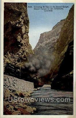 Hanging Bridge in Royal Gorge - Colorado CO