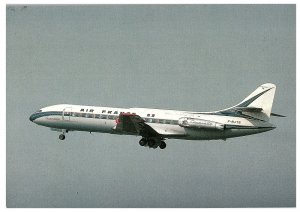 Air France SE 210-3 at Schiphol Holland Airplane Postcard