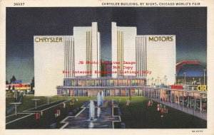 Chicago World's Fair, Chrysler Building at Night, Art Deco