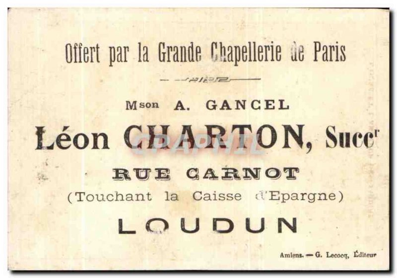 Chromo Leon Charton Rue Carnot Loudun l & # & # 39ours and 39amateur gardens