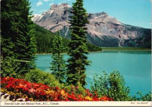 Emerald Lake and Michael Park Yoho National Park BC Vintage Postcard D36