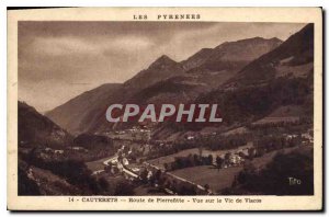 Old Postcard Cauterets Route Pierrefitte View Vic Viscos